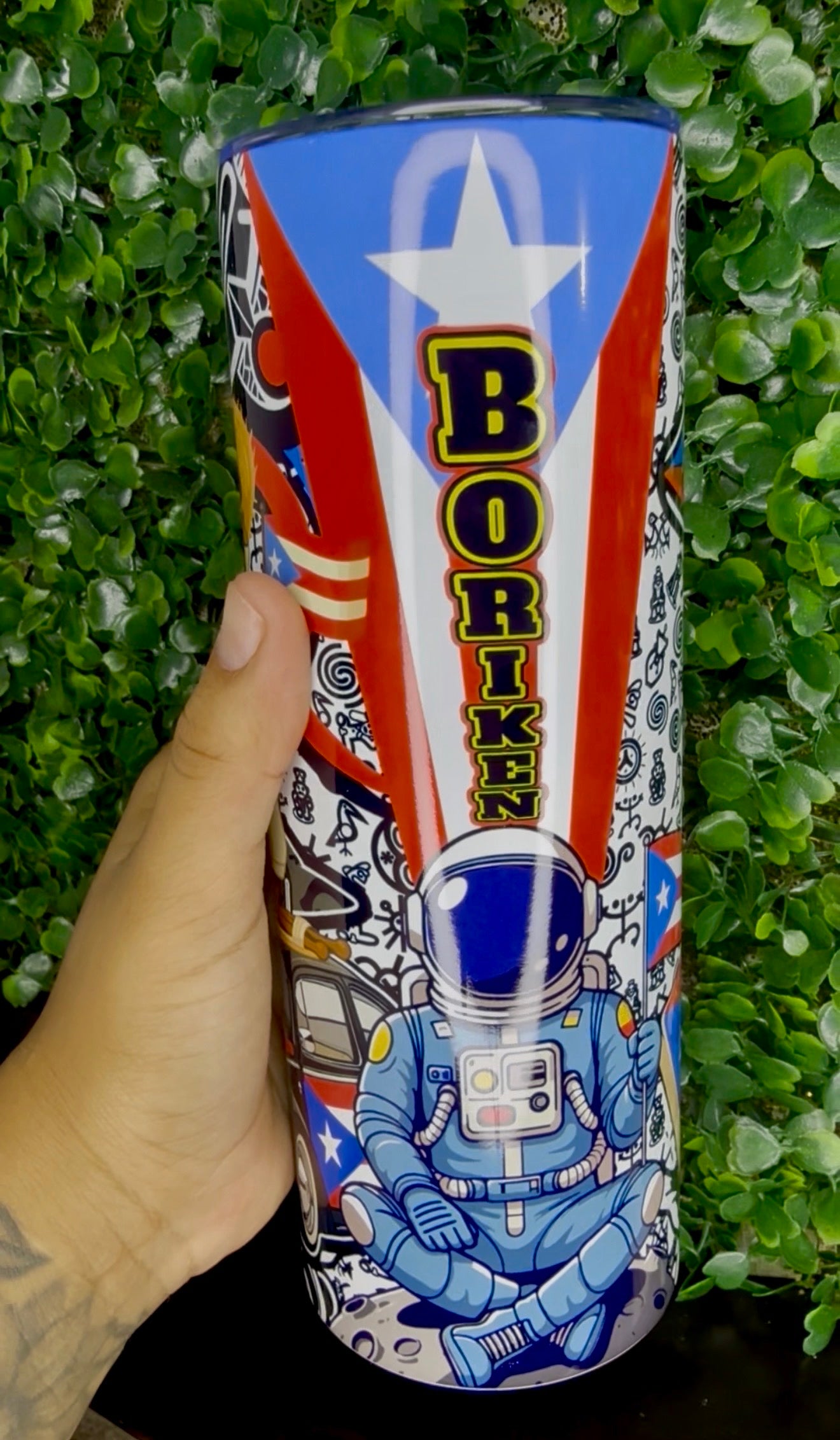 Vaso Skinny 20 oz Puerto Rico – Diseño Cultural