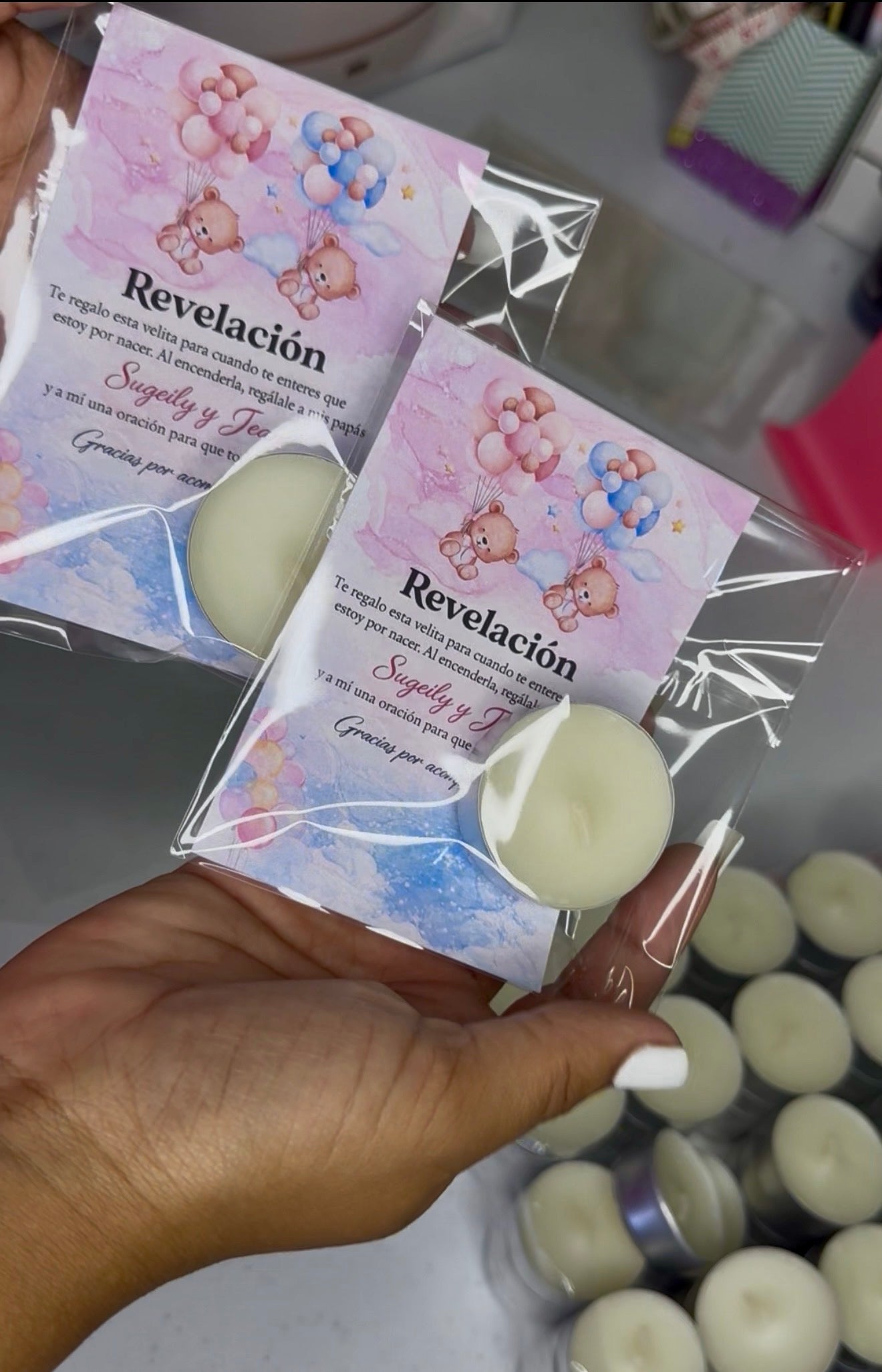 Velitas de Bendición Personalizadas