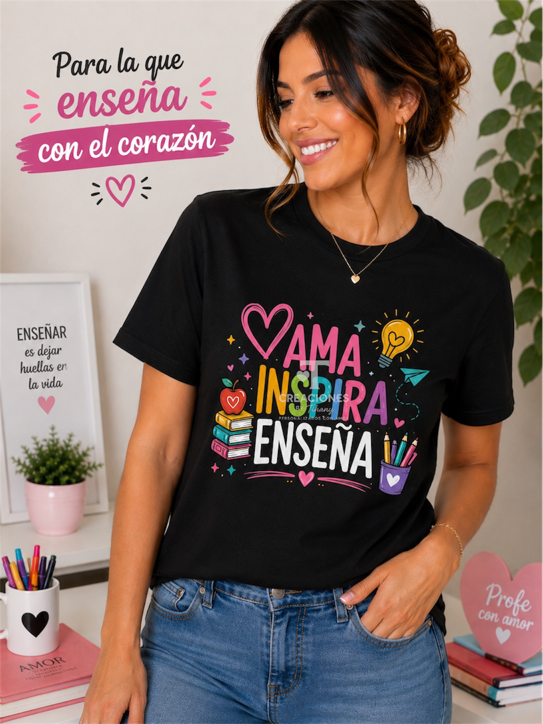 Camisa Maestra – Ama, Inspira y Enseña