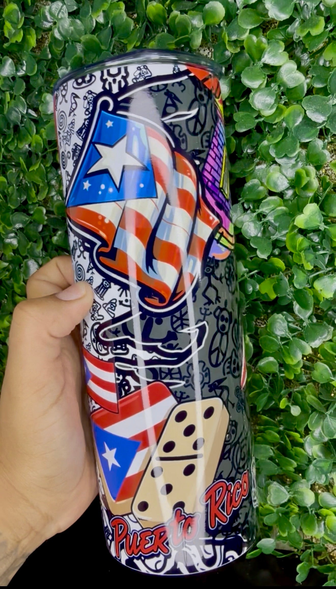 Vaso Skinny 20 oz Puerto Rico – Diseño Cultural