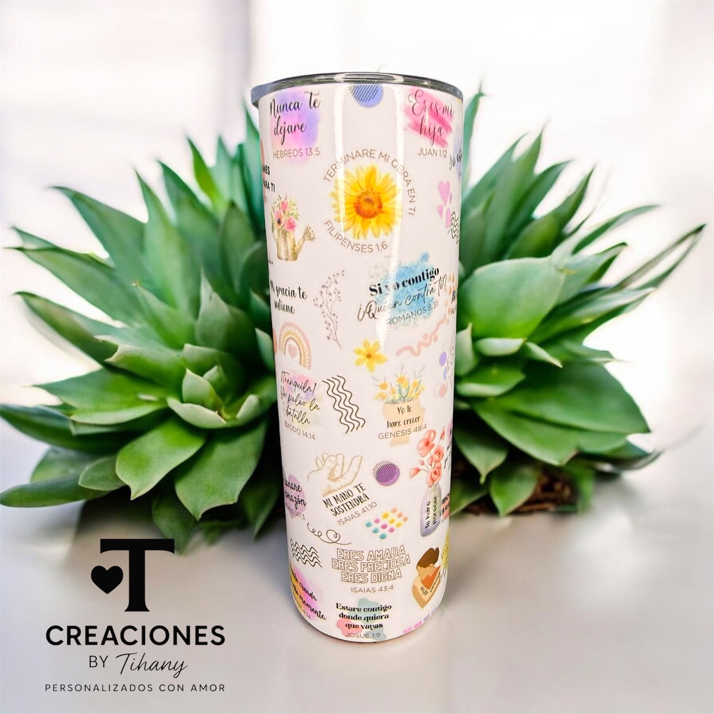 ✨ Vaso Sublimado 20oz – Promesas de Dios Para Mí ✨