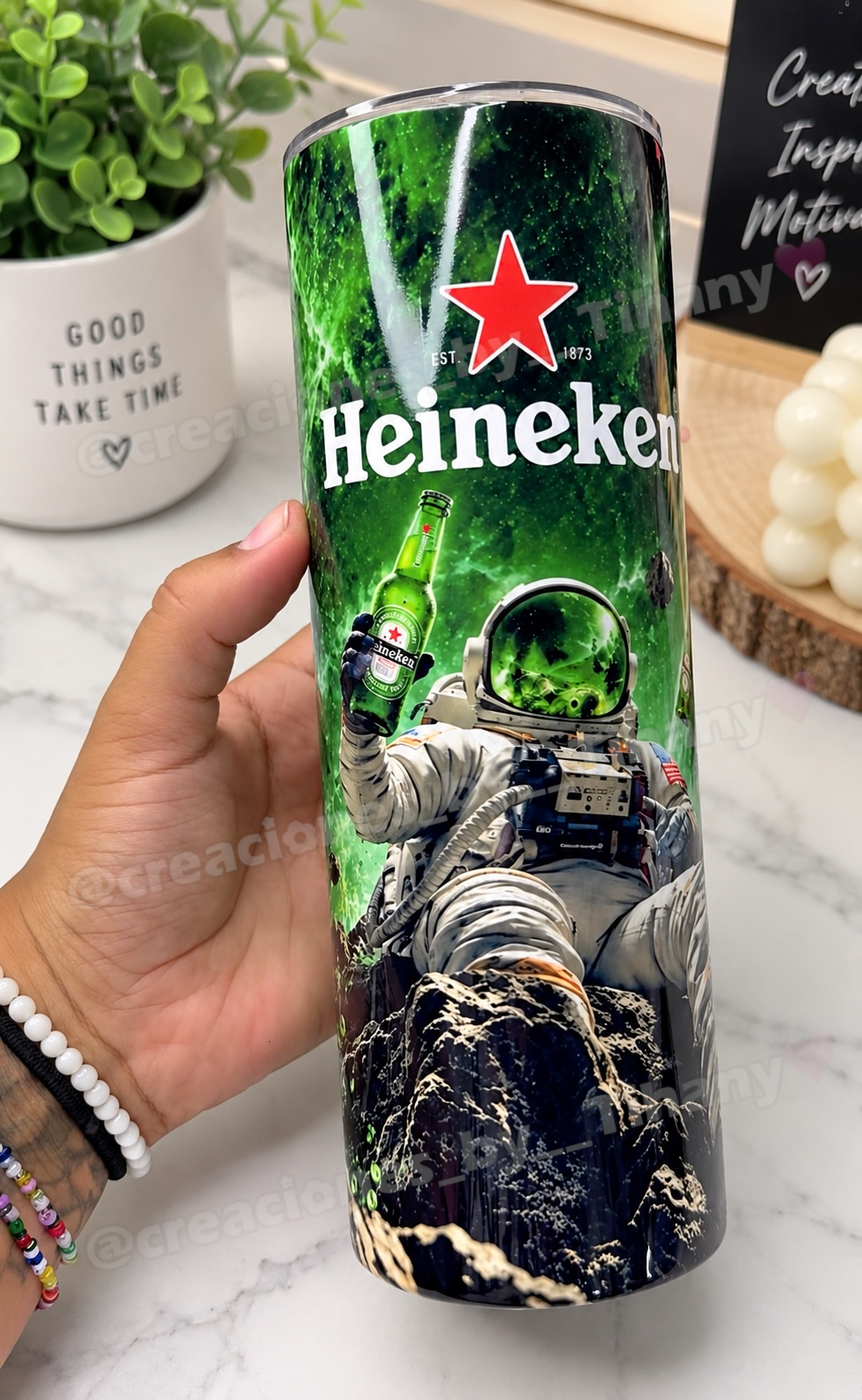 Vaso 20 oz Heineken – Diseño Espacial Verde
