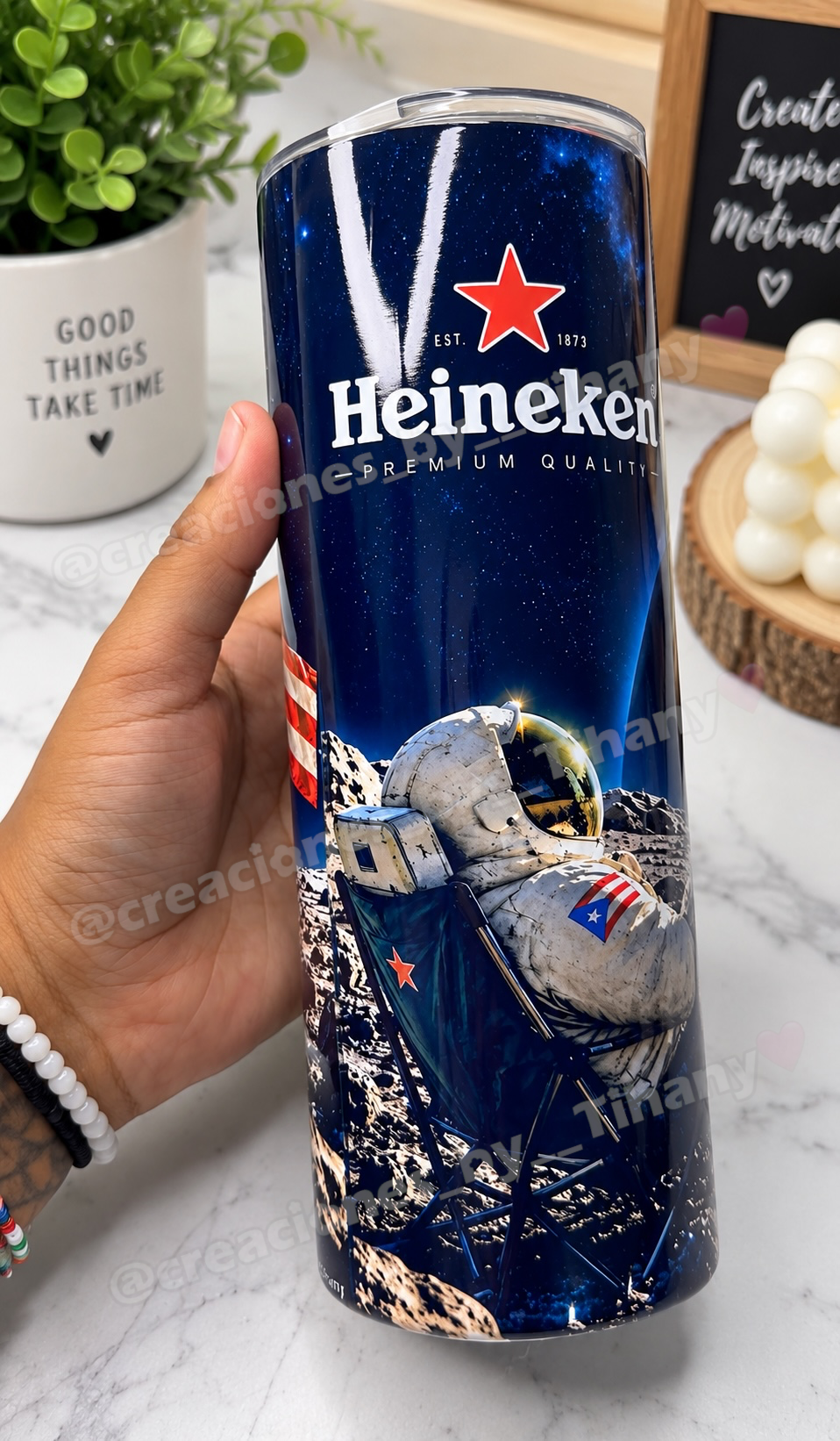 Vaso 20 oz Heineken – Diseño Lunar Azul