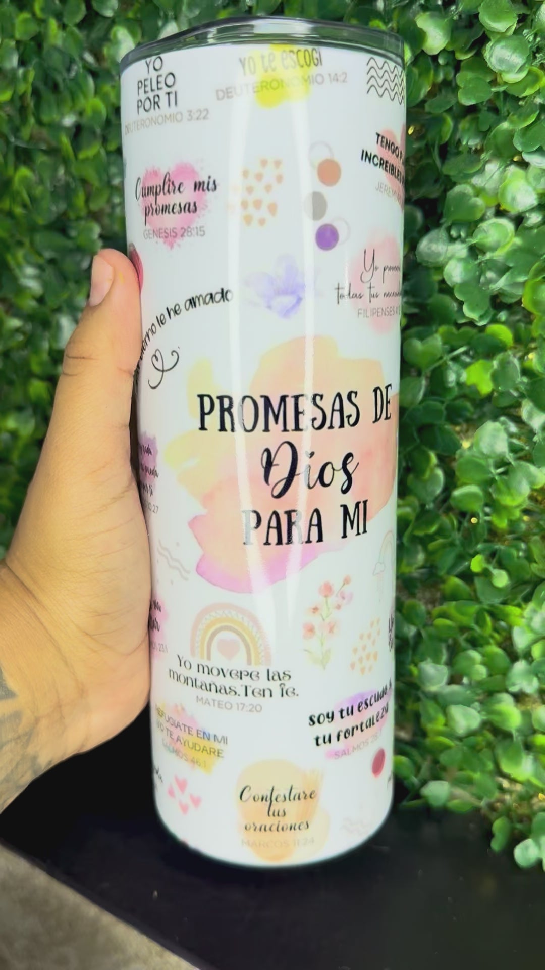 ✨ Vaso Sublimado 20oz – Promesas de Dios Para Mí ✨